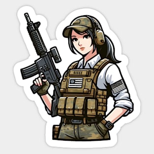 Tactical Girl Sticker